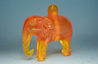 EXQUISITE GUM COLLECTIBLE CHINA HANDWORK CARVED ELEPHANT UNIQUE SNUFF BOTTLE 3