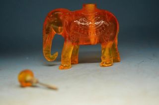 EXQUISITE GUM COLLECTIBLE CHINA HANDWORK CARVED ELEPHANT UNIQUE SNUFF BOTTLE 4