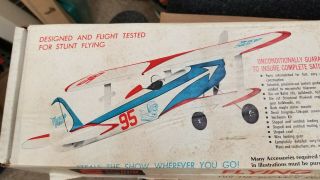 Vintage Sterling Model Airplane Kit Flying Fool S12 Control Line 34 " Span