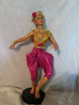 3 Vintage 18 " Thailand Dolls Thai Dancer