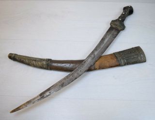 Antique 1880 Large Saudi Arabia Wahhabite Wahabite Jambiya Dagger Sword Knife