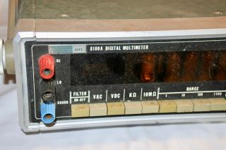 Vintage Fluke 8100A Digital Multimeter Nixie Tube Display 7