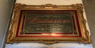 Huge Vintage Budweiser Beer Signs / Mirror Rare