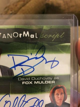2019 Upper Deck X - Files David Duchovny Gillian Anderson Dual Auto rare 4
