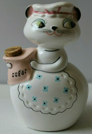 Vtg 1958 Holt Howard Cozy Kitten Sugar Shaker Cork & Paper Label Cat