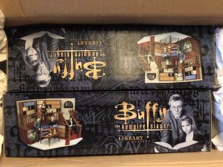 NIB Rare Buffy the Vampire Slayer Library Playset Sarah Michelle Gellar BTVS 11