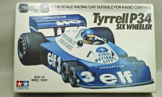 Vintage Tamiya R/c Kit Tyrrell P34 Six Wheeler Kit No.  Ra1003 58003 F - 1 Car