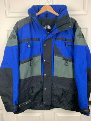 The North Face Steep Tech Ski Jacket Coat Parka Scot Schmidt Xl Blue Black Gray