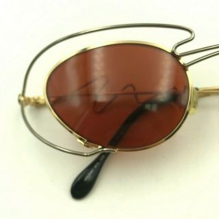 Vintage Neostyle Holiday 973 339 Gold Metal Silver Oval Sunglasses Frames 5