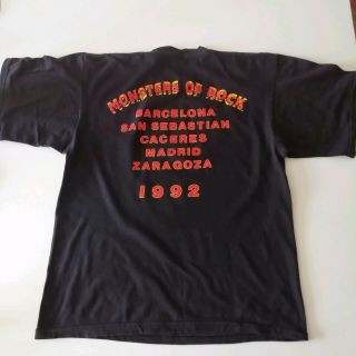 Iron Maiden Monsters Of Rock Spain Vintage Tour T Shirt ' 92 Rare. 4