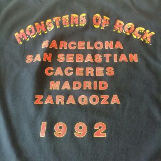 Iron Maiden Monsters Of Rock Spain Vintage Tour T Shirt ' 92 Rare. 5