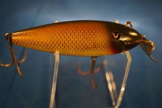 VINTAGE CREEK CHUB BAIT CO.  104 WIGGLER IN GOLDEN SHINER FINISH 3