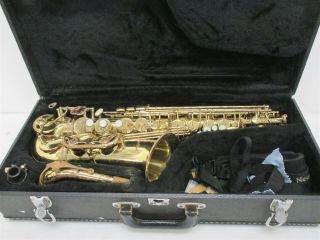 Antigua Winds Vintage Alto Saxophone Sn A9077494 W/ Conn Precision 3 Mp & Case