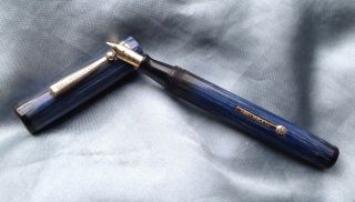 Vintage " Oversize " Lever - Filler,  Flexible 14ct Nib,  Eagle Pencil Co.  C.  1932 Usa