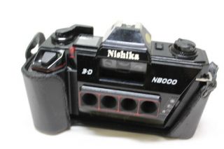 Vintage Nishika N8000 3 - D 35mm Camera with Case 6