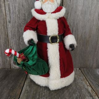 Vintage Santa Claus Tree Topper Figurine Christmas Porcelain Face Dakin 1988 5