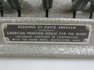 Vintage Perkins Brailler David Amraham American Printing House for the Blind 3