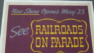 YORK WORLDS FAIR Railroad on Parade - Rare Poster 1940 2