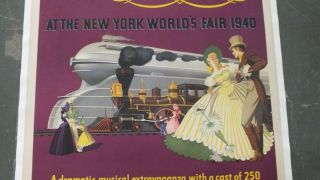 YORK WORLDS FAIR Railroad on Parade - Rare Poster 1940 5