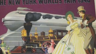 YORK WORLDS FAIR Railroad on Parade - Rare Poster 1940 7