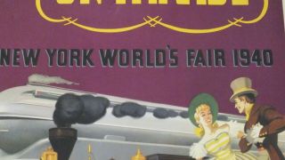 YORK WORLDS FAIR Railroad on Parade - Rare Poster 1940 8