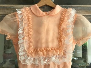 Vintage 1960 ' s Martha ' s Miniatures We ' re Fussy party dress in apricot 3