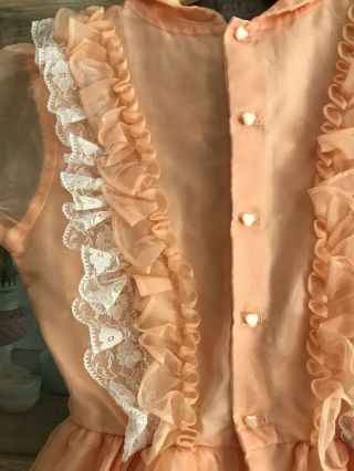 Vintage 1960 ' s Martha ' s Miniatures We ' re Fussy party dress in apricot 4