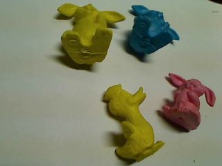 Four Vintage Diener Rubber Eraser Toy Figures 60s - Specify ones you want @Chkout 2