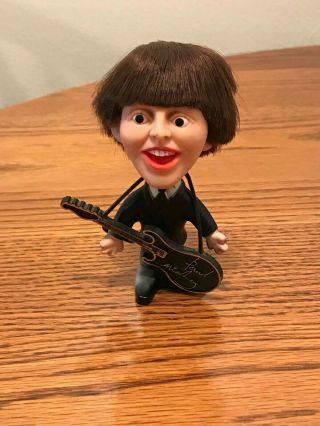 RARE 1964 Set of 4 Vintage Remco Soft Bodied Beatle Dolls With Instruments - 2