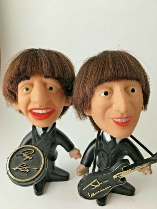 RARE 1964 Set of 4 Vintage Remco Soft Bodied Beatle Dolls With Instruments - 3