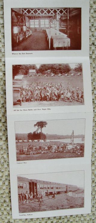 VINTAGE 1923 BOY SCOUT CAMP SCOUTHAVEN CRYSTAL LAKE NY FOLDOUT POSTCARD 14 PICS 7