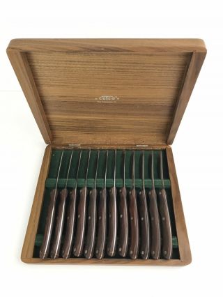 Vintage Cutco 1059 12 - Knife Set Of Steak / Table Knives W/ Box Pre - Owned