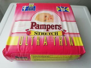 Vintage Pampers Stretch 28 Diapers Sz Junior XL 12 - 25Kg / 26 - 55Lbs for Girls 5
