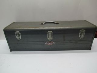 Vintage Craftsman Carpenters Metal Tool Box W/tray 6517 No Key