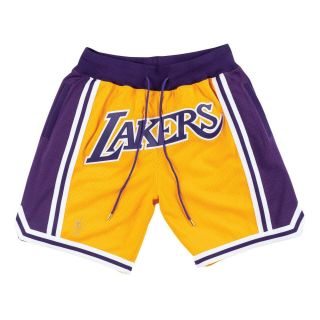 Just Don Mitchell And Ness Vintage Yellow Los Angeles Lakers La Shorts S M L Xl