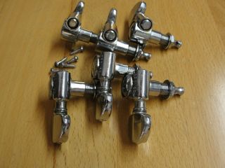 1959 Grover USA Vintage Chrome Pat Pend Tuners Machines 3x3 Martin D - 28 EXC 6