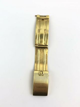 Vintage Omega 18k Yellow Gold Watch Buckle Clasp Solid Gold 18k