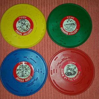 Tomy Tuneyville 1975 Vintage Choo Choo Musical Train Records 4 Discs
