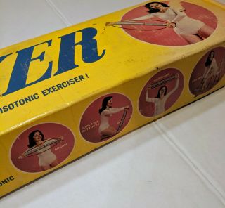 Vintage LADY BULLWORKER ISOMETRIC EXERCISER W/Instructions CHEST muscle Builder 5