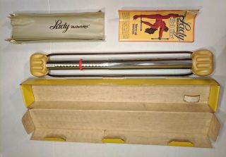 Vintage LADY BULLWORKER ISOMETRIC EXERCISER W/Instructions CHEST muscle Builder 6