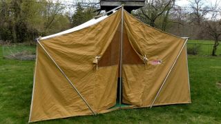 Coleman Vintage Canvas Cabin Tent Model 8492 B 820 Sz 11 