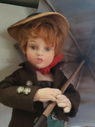 Vintage Artist R.  John Wright Felt Raindrops on Roses FRIEDRICH Doll 2