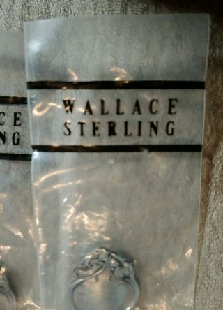 4 Wallace STERLING SILVER Silverware Iced Tea Teaspoon Violet Pattern 5