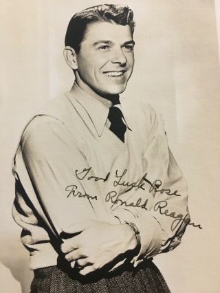 Ronald Reagan Vintage Signed Photo With Inscription President