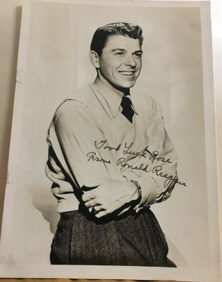 Ronald Reagan Vintage Signed Photo With Inscription President 2