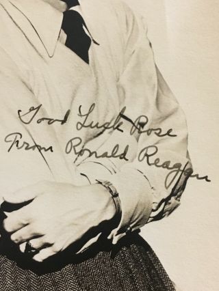 Ronald Reagan Vintage Signed Photo With Inscription President 5