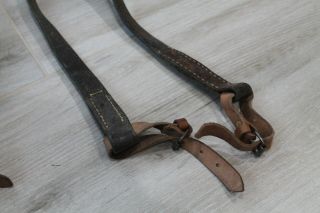 RUSSIAN WWII BROWN LEATHER SLING FOR MOSIN NAGANT M44 CARBINE. 5