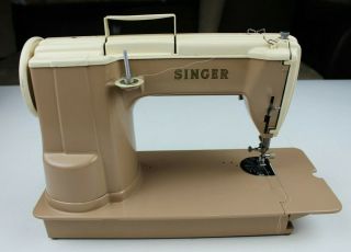 Vintage Singer 301A Sewing Machine 1950s Case,  Buttonholer,  & Accessories 4