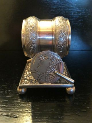 Antique Napkin Ring Circa 1875 By Meriden Co White Metal Silver Plated