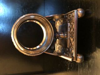 Antique napkin ring circa 1875 by Meriden Co white metal silver plated 3
